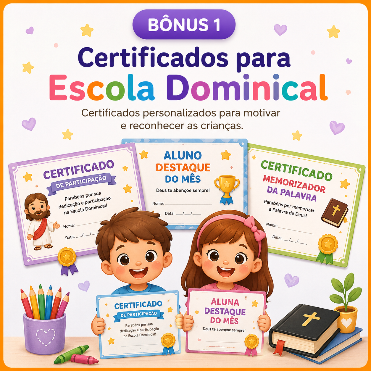 Certificados para Escola Dominical