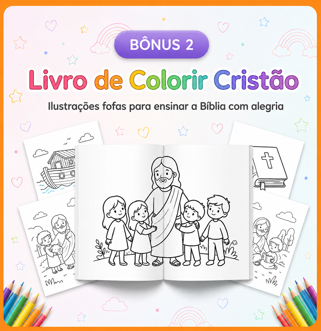 Livro de Colorir Cristão Páginas Extras